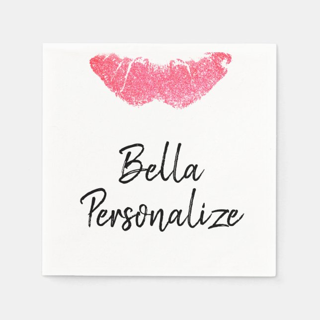 Lipstick-Druckpinsel Serviette (Vorderseite)