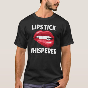 Lipstick für weibliche Mädchen Lip Bitten rote Lip T-Shirt