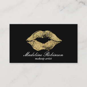 Lipstick Kiss   Gold 2 Visitenkarte