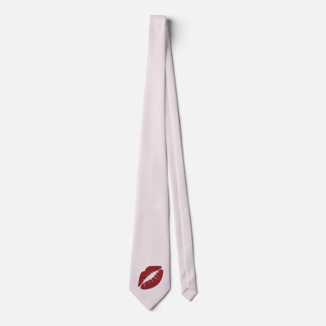 Lipstick Kiss Light Pink Krawatte (Vorderseite)