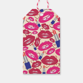Lipstick Kiss Pattern Geschenkanhänger