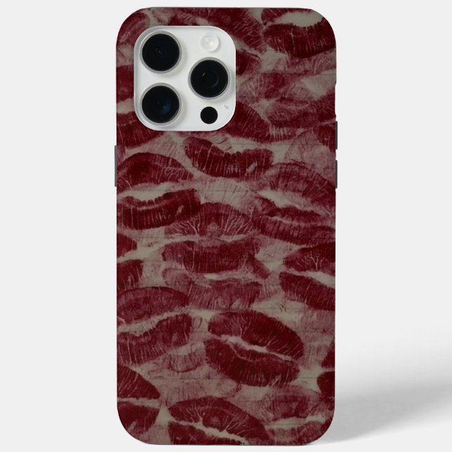 Lipstick Kiss Print Phone Case (Rückseite)