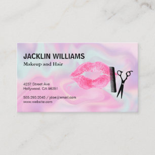 Lipstick Kiss Salon Scissors Pastel Liquid Blend Treuekarte