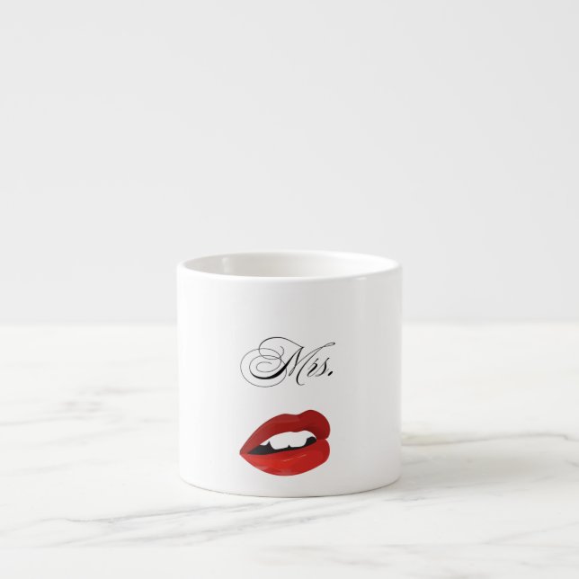 Lipstick Kiss Valentine Mug Espressotasse (Vorderseite)