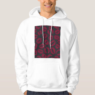 Lipstick Kisses: Dunkelrote Abdrücke Hoodie
