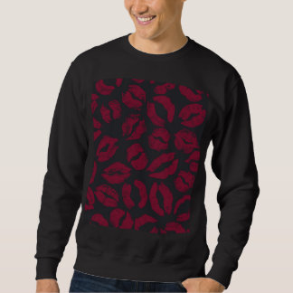 Lipstick Kisses: Dunkelrote Abdrücke Sweatshirt