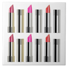 Lipstick Kosmetik Chrom rosa Rot Fliese