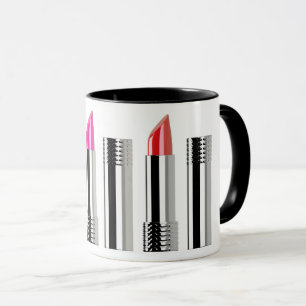 Lipstick-Kosmetologe Schönheitsrosa Tasse