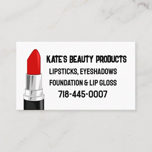 LIPSTICK-KUNDENKARTEN VISITENKARTE (Vorderseite)