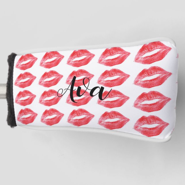 Lipstick-Küsse Golf Headcover (Vorderseite)