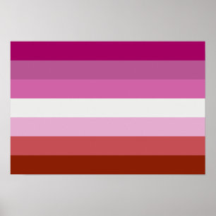 Lipstick Lesbisch Pride Flag Poster