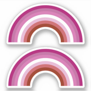 Lipstick lesbisch Pride Rainbow Aufkleber