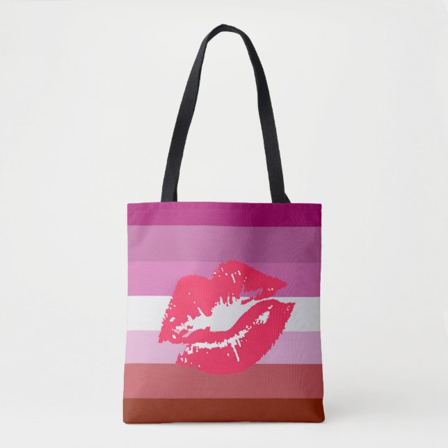 Lipstick Lesbische Flagge (Vorderseite)