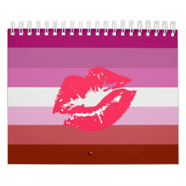 Lipstick Lesbische Flagge Kalender