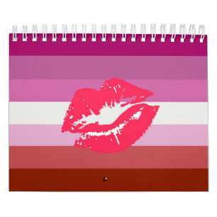Lipstick Lesbische Flagge Kalender