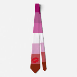 Lipstick Lesbische Flagge Krawatte