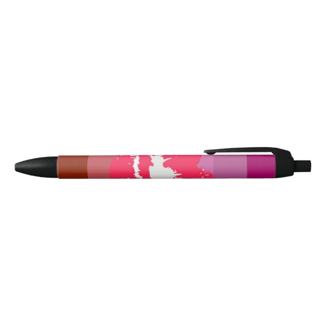 Lipstick Lesbische Flagge Kugelschreiber (Oberseite)