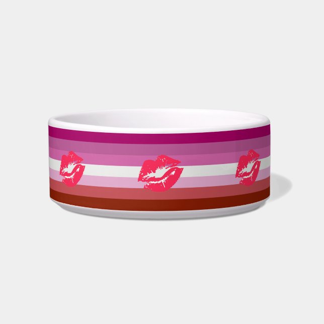 Lipstick Lesbische Flagge Napf (Vorderseite)