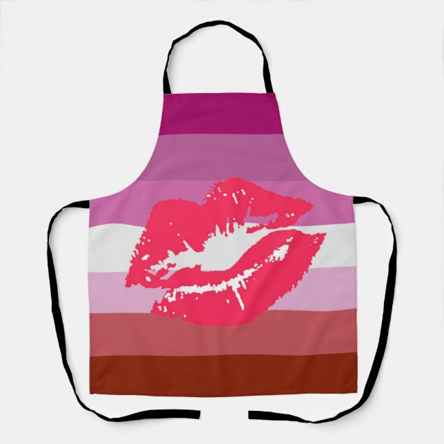 Lipstick Lesbische Flagge Schürze (Vorderseite)