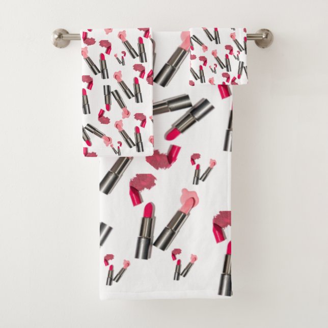 Lipstick Lippen Badezimmer Handtuchhalter Set (Insitu)