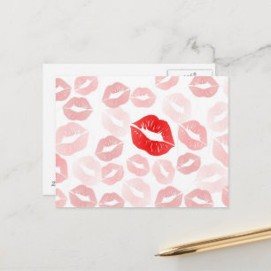 Lipstick-Lippen Postkarte