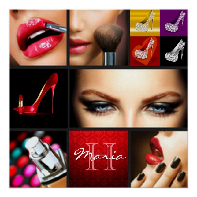 Lipstick Makeup Fashion Design Poster (Vorderseite)