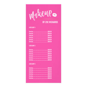 Lipstick Mark Pink Makeup Schönheitssalon Preislis Werbekarte