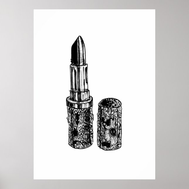 Lipstick-Modekizze Poster (Vorne)