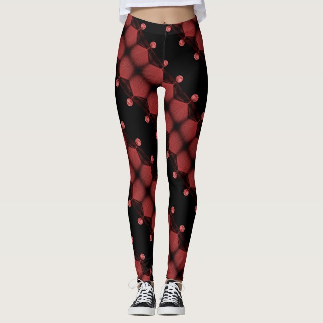 Lipstick Moon Liebe Hot Yoga Abstrakt Leggings (Vorderseite)