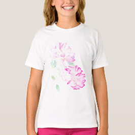 Lipstick Pink Aquarellfarben-Rose T-Shirt