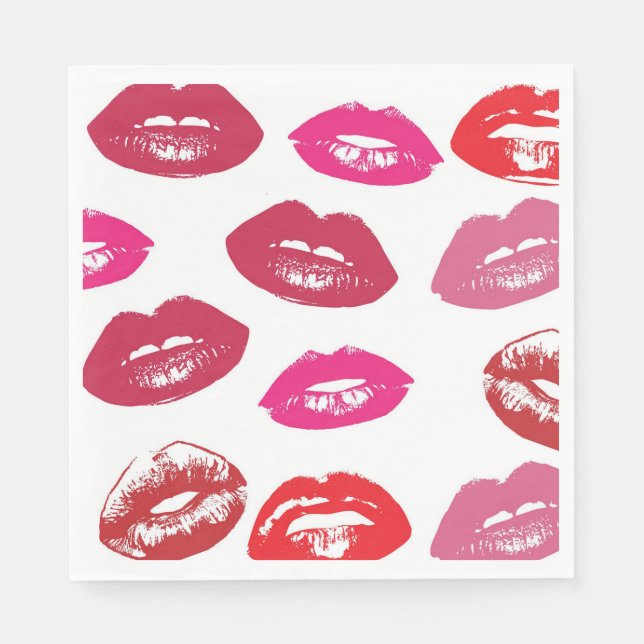 Lipstick-Power Serviette (Vorderseite)
