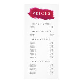 Lipstick-Preisliste für künstlerische Beautician Werbekarte