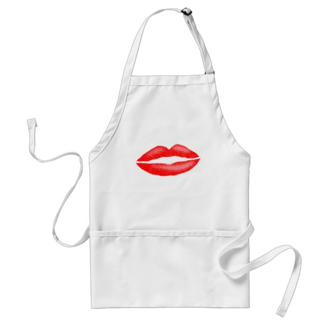Lipstick Rot Verführerische Lippen Schürze (Vorne)