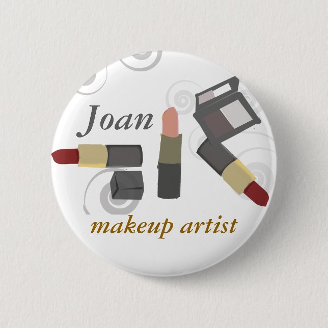Lipstick Salon Spa Makeup Artist Cosmetics Button (Vorderseite)