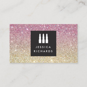 Lipstick-Trio-Logo für Freelance-Makeup-Künstler I Visitenkarte