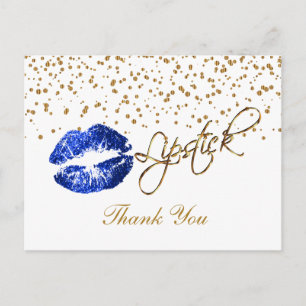 Lipstick - Vielen Dank Postkarte