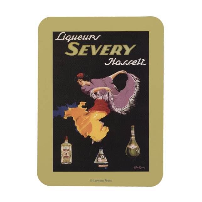 Liqueurs Severy Hasselt Werbeplakat Magnet (Vertikal)
