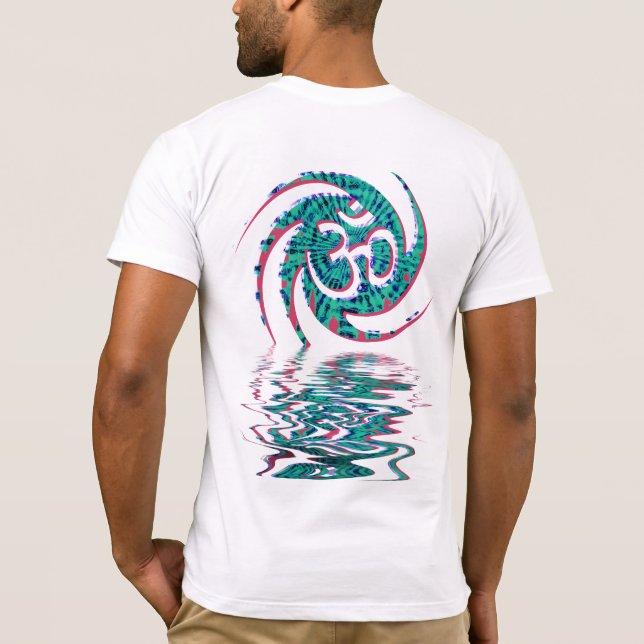 Liquid Aqua Sanskrit OM Signature Shirt (Rückseite)