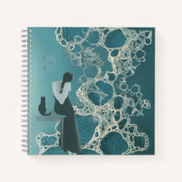 Liquid Blue Reverie — Contemporary Art Collection Notizbuch