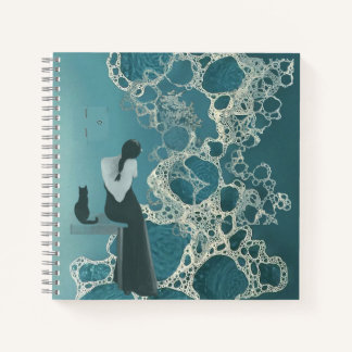 Liquid Blue Reverie — Contemporary Art Collection Notizbuch