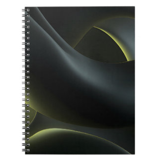 Liquid Chrome Abstract: Dark Iridescence Notizblock