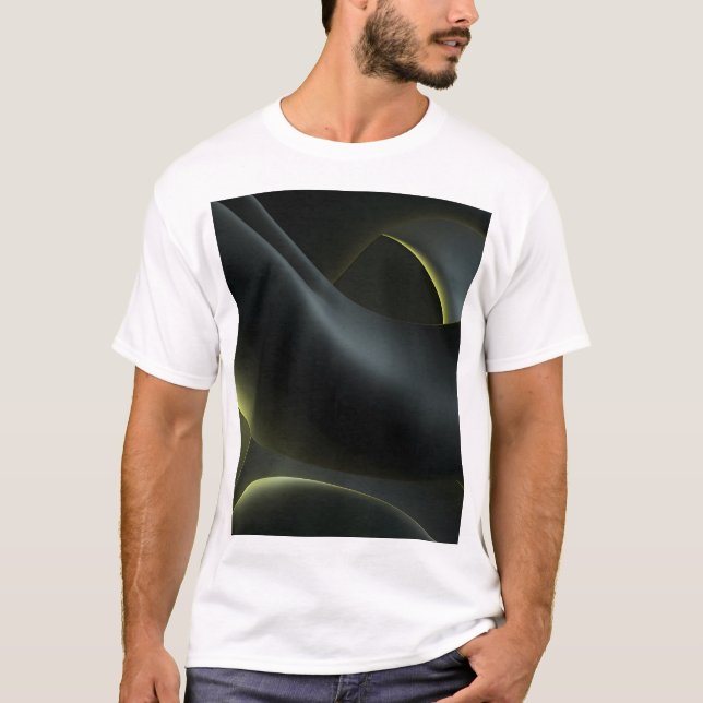 Liquid Chrome Abstract: Dark Iridescence T-Shirt (Vorderseite)