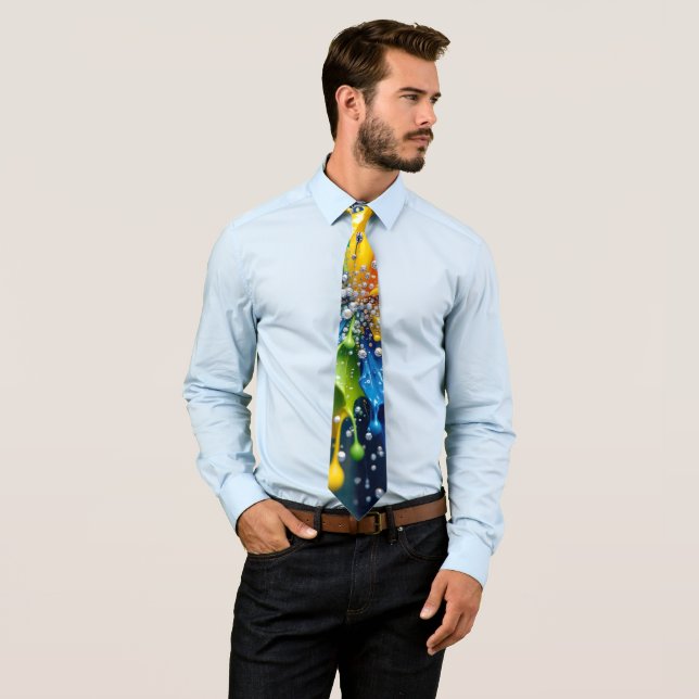 Liquid Color Explosion Necktie Krawatte (Beispiel)