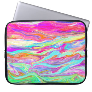 Liquid Color Neon Laptop Sleeve