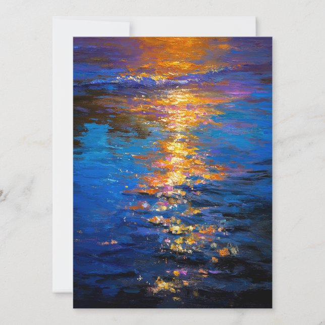 Liquid Fire at Dusk Feiertagskarte (Vorderseite)