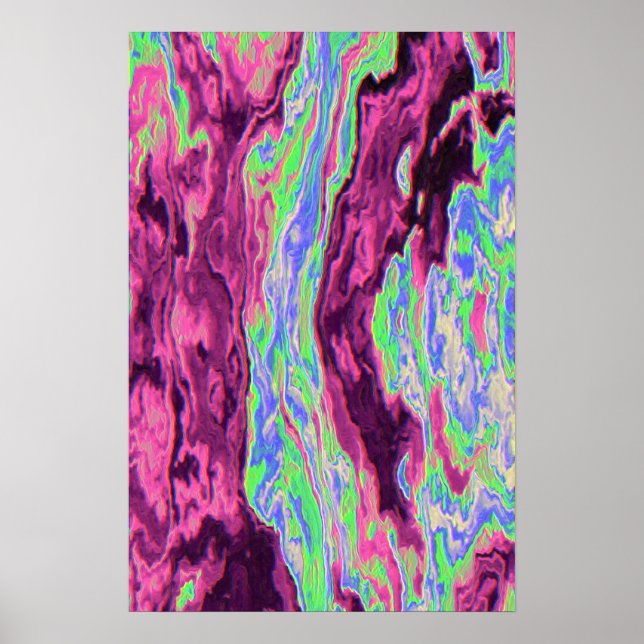 Liquid Fluid Dynamics Contemporary Painting  Poster (Vorne)