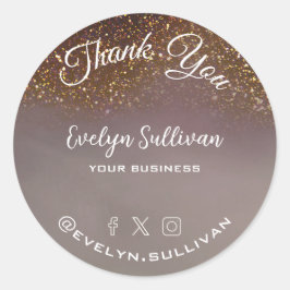 Liquid Glitzer elegant danke Ihnen Aufkleber