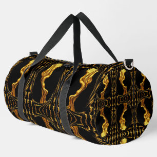 Liquid Gold Black Monochrom Achempong Christian  Duffle Bag
