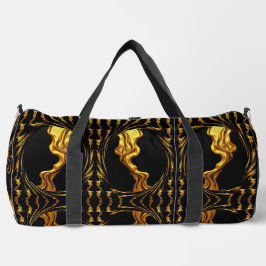 Liquid Gold Black Monochrome Achempong Christian  Duffle Bag
