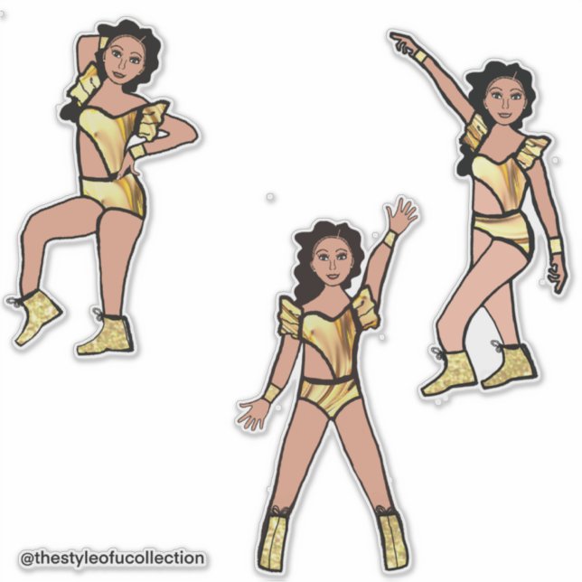 Liquid Gold Dancer #2 Aufkleber (Vorderseite)